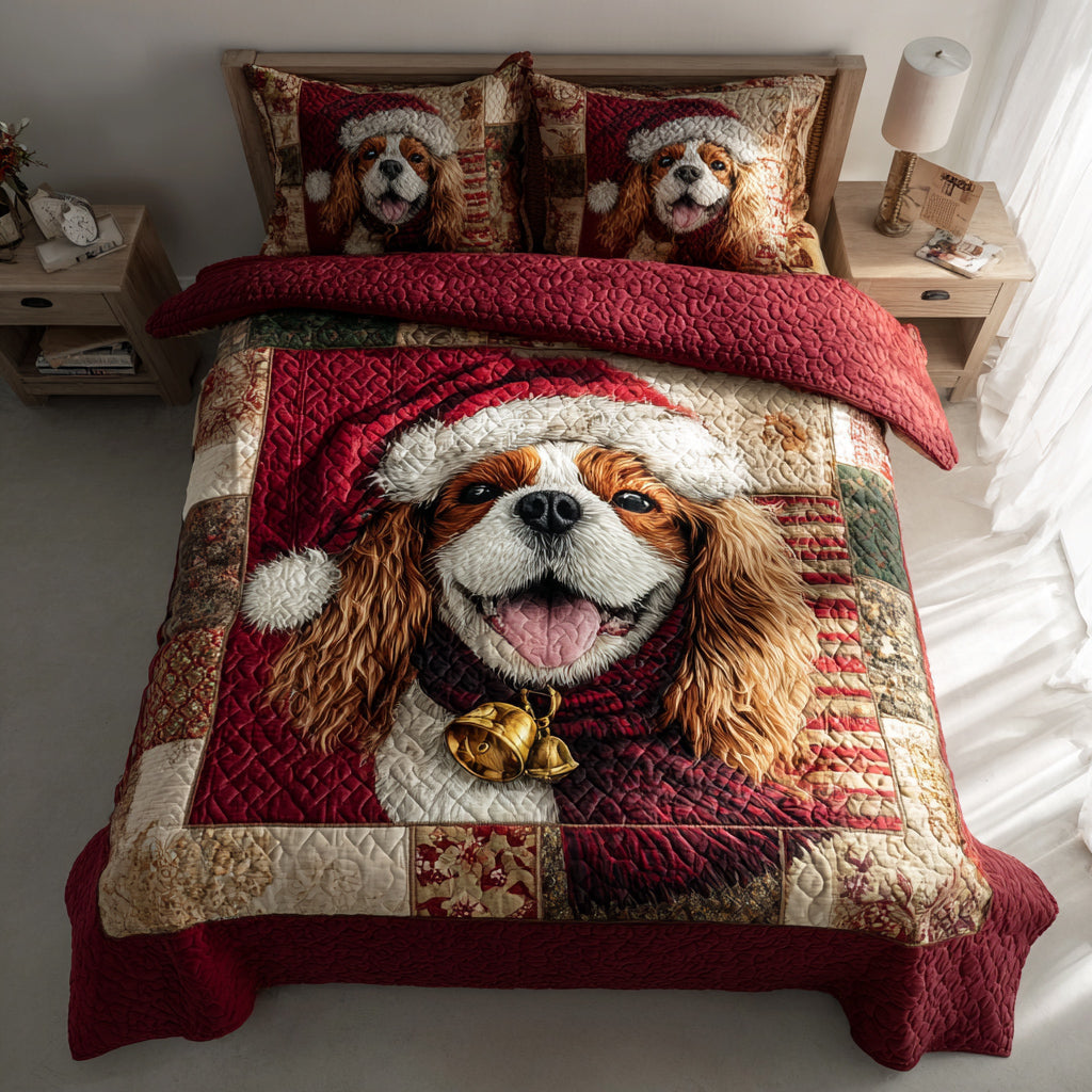 Festive Charles Glee 3-Piece Quilted Bedding Set NCU0HH473