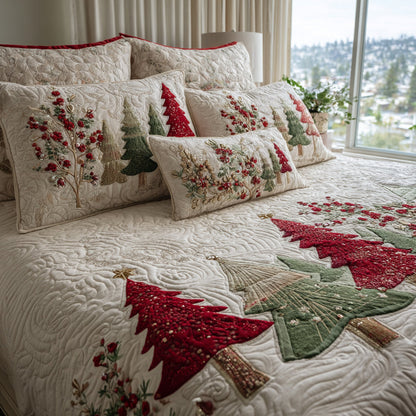 Festive Charm 3-Piece Quilted Bedding Set NCU0DV8474