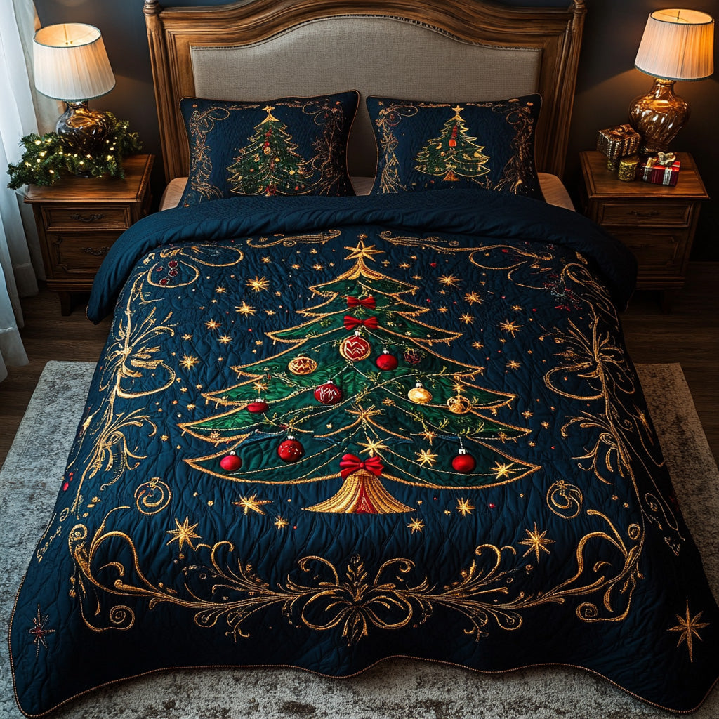 Festive Charm 3-Piece Quilted Bedding Set NCU0VL2938