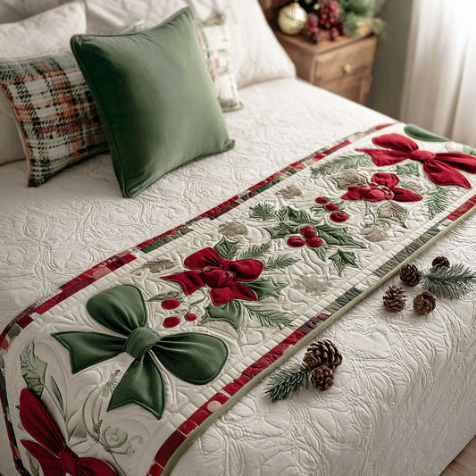 Festive Chimes Quilted Bed Runner NCU0PT9090