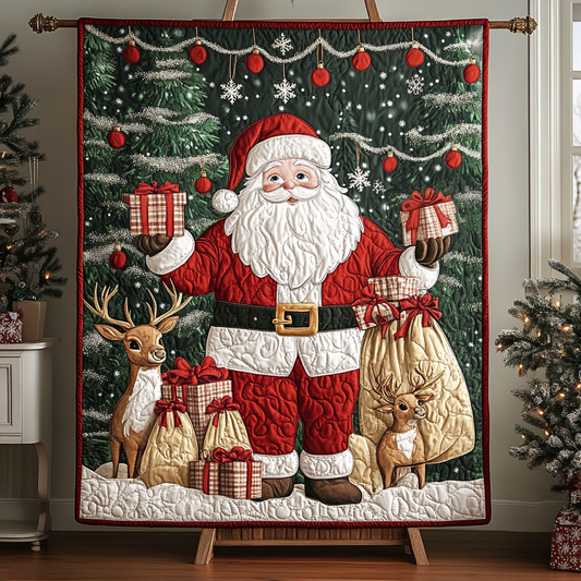 Festive Claus Quilted Blanket NCU0VH542