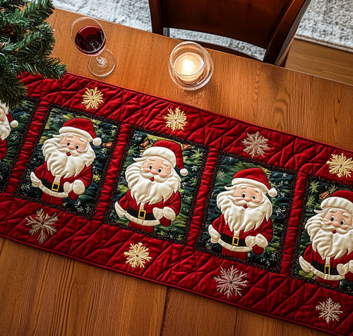 Festive Claus Quilted Table Runner NCU0VH686