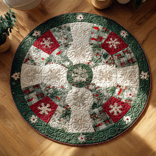 Festive Cozy Quilted Round Mat NCU0PT9172