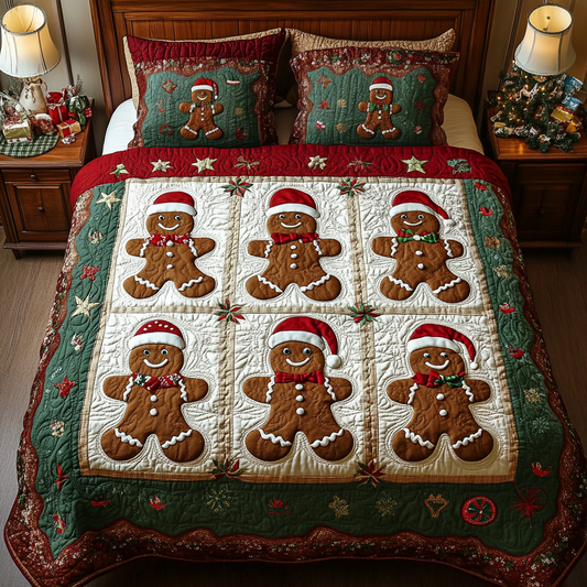 Festive Crumbs 3-Piece Quilted Bedding Set NCU0VH1030