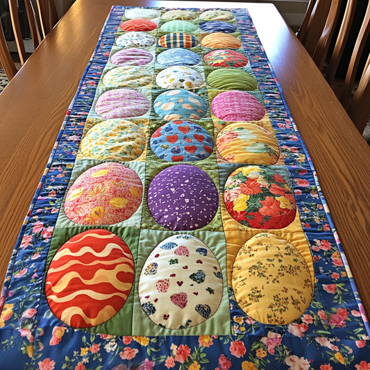 Festive Eggs Quilted Table Runner NCU0VH3641