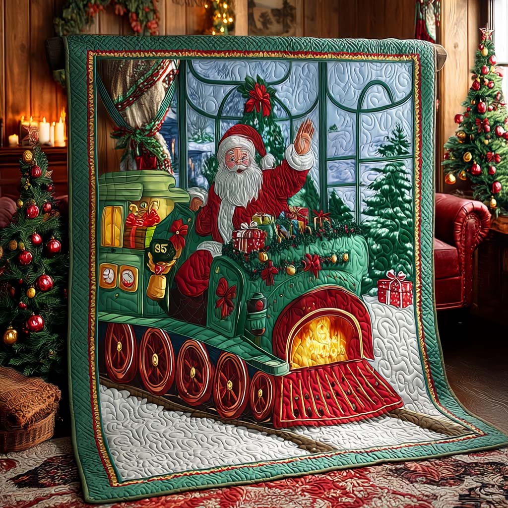 Festive Engine Quilted Blanket NCU0XD1090