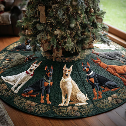 Festive Faithful Friend Christmas Quilted Tree Skirt NCU0DV8282
