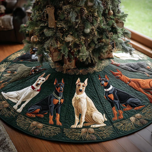 Festive Faithful Friend Christmas Quilted Tree Skirt NCU0DV8282