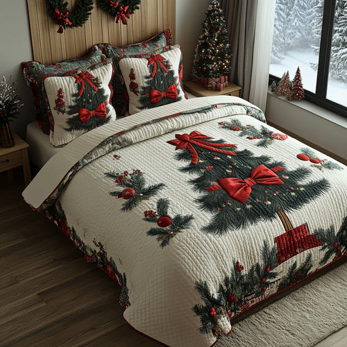 Festive Fir 3-Piece Quilted Bedding Set NCU0DV7688