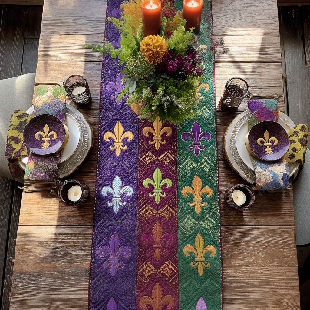 Festive Fleur Quilted Table Runner NCU0PT10968