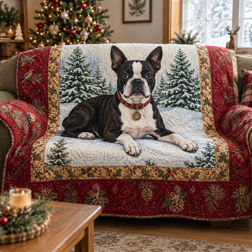 Festive Forest Friends Quilted Sofa Cover NCU0PT12113