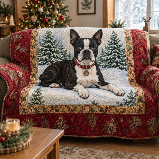 Festive Forest Friends Quilted Sofa Cover NCU0PT12113