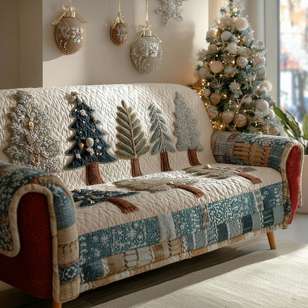Festive Forest Walk Quilted Sofa Cover NCU0PT10593