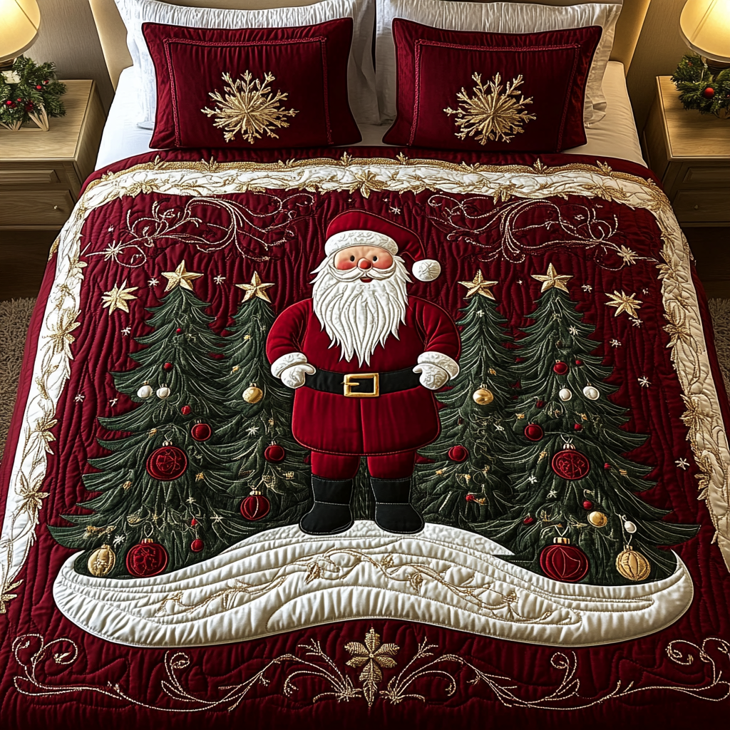 Festive Frost 3-Piece Quilted Bedding Set NCU0VH521