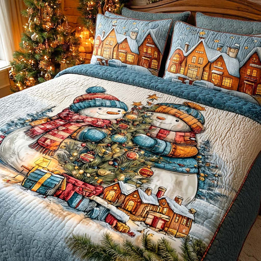 Festive Frost 3-Piece Quilted Bedding Set NCU0XD1139