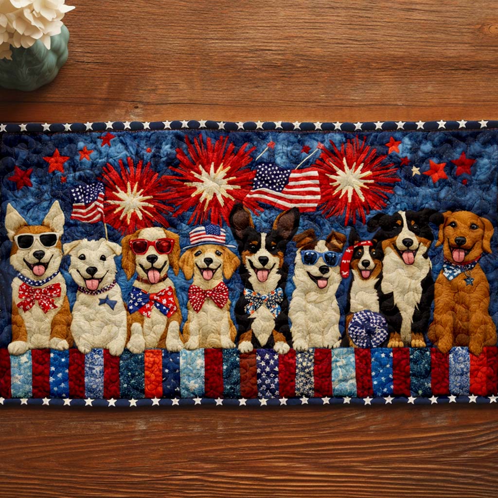 Festive Furballs Quilted Table Runner NCU0NT8177