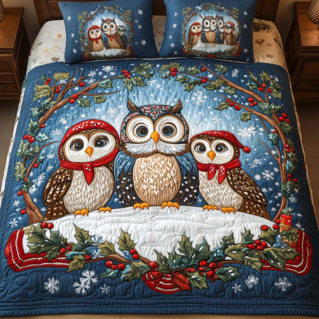 Festive Gathering 3-Piece Quilted Bedding Set NCU0NT2299