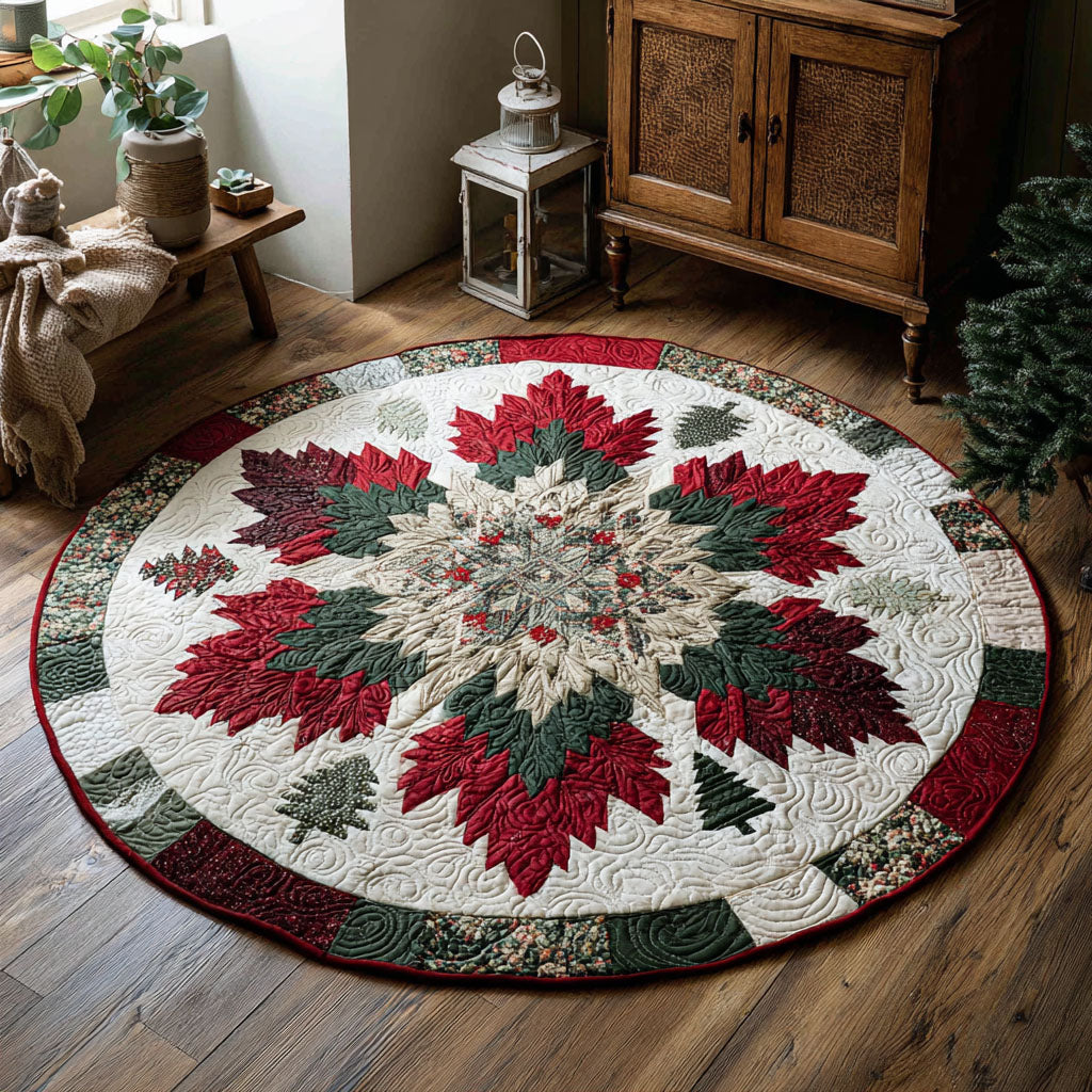 Festive Glow Quilted Round Mat NCU0PT9173