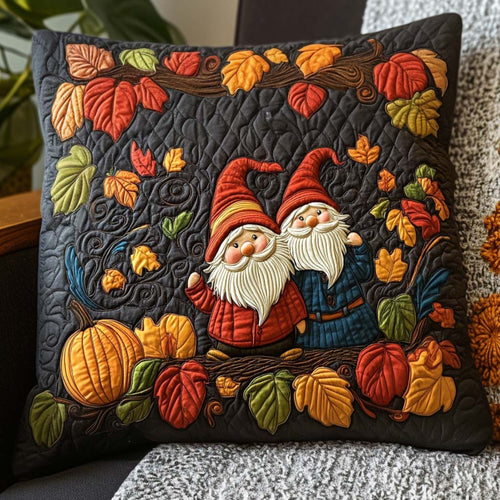 Festive Gnomes Quilted Pillow Case NCU0NT8788