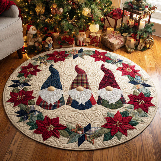 Festive Gnomes Quilted Round Mat NCU0TV352