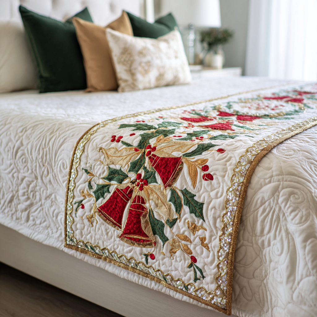 Festive Harmony Quilted Bed Runner NCU0DK10053