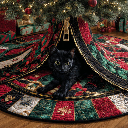 Festive Hideaway Christmas Quilted Tree Skirt NCU0TV1114