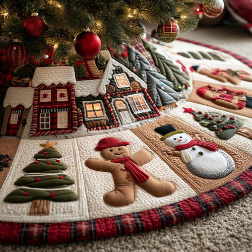 Festive Home Christmas Quilted Tree Skirt NCU0NT11085