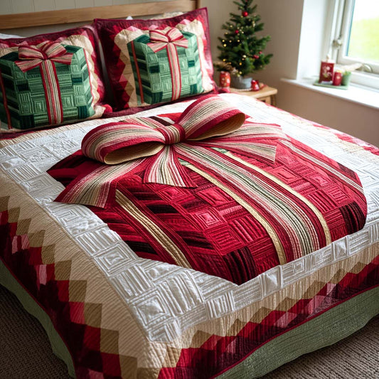 Festive Jewel Box 3-Piece Quilted Bedding Set NCU0XD590