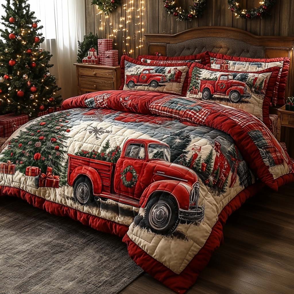 Festive Journey 3-Piece Quilted Bedding Set NCU0XD562