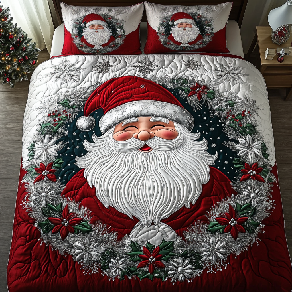 Festive Joy 3-Piece Quilted Bedding Set NCU0DK10089