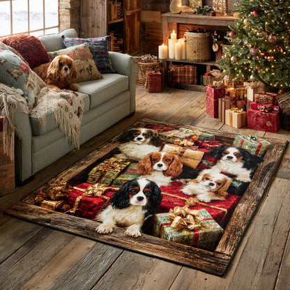 Festive King Charles Area Rug NCU0HH1432