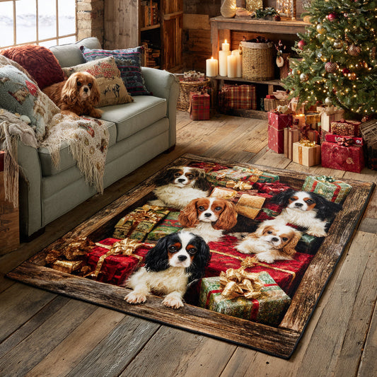 Festive King Charles Area Rug NCU0HH1432