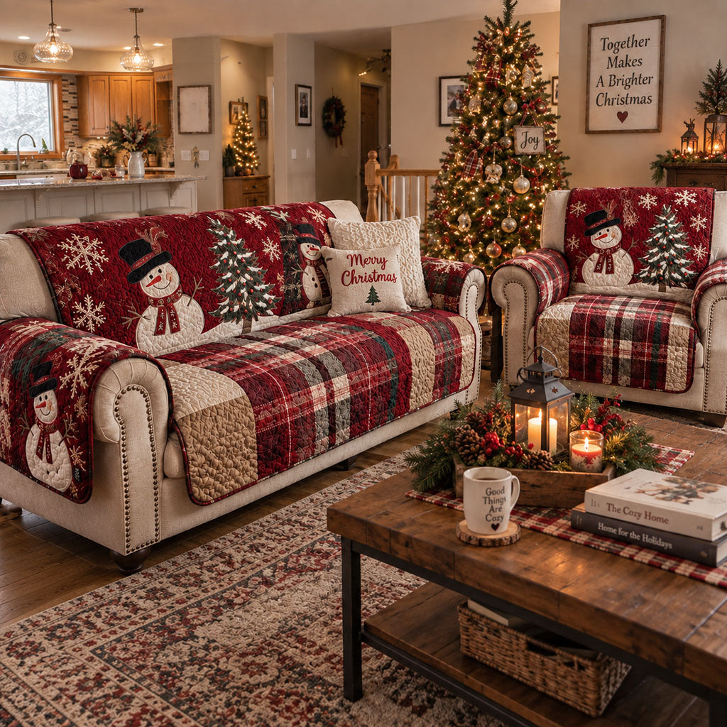Festive Nights Quilted Sofa Cover NCU0PT9674