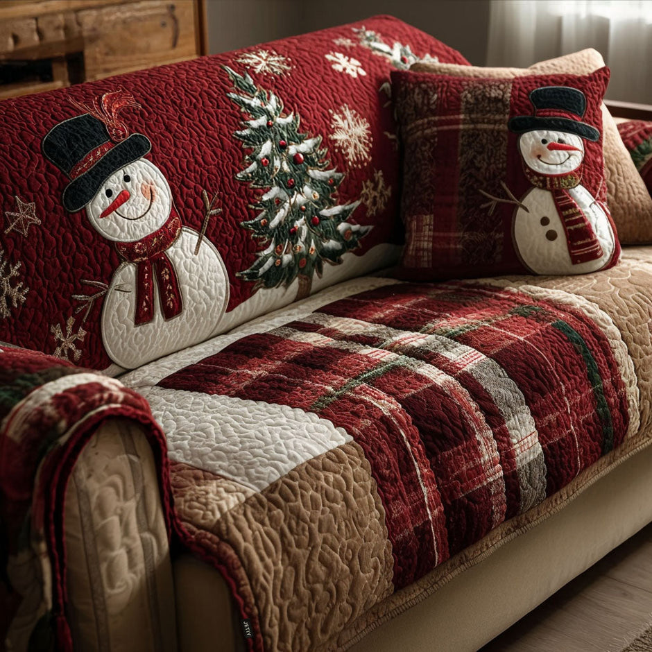Sunday Best Quilted Sofa Cover NCU0NXD1827 main image 0