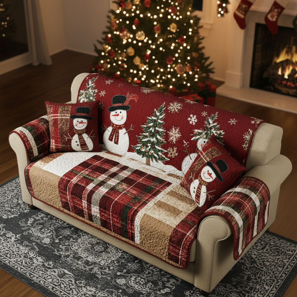Festive Nights Quilted Sofa Cover NCU0PT9674