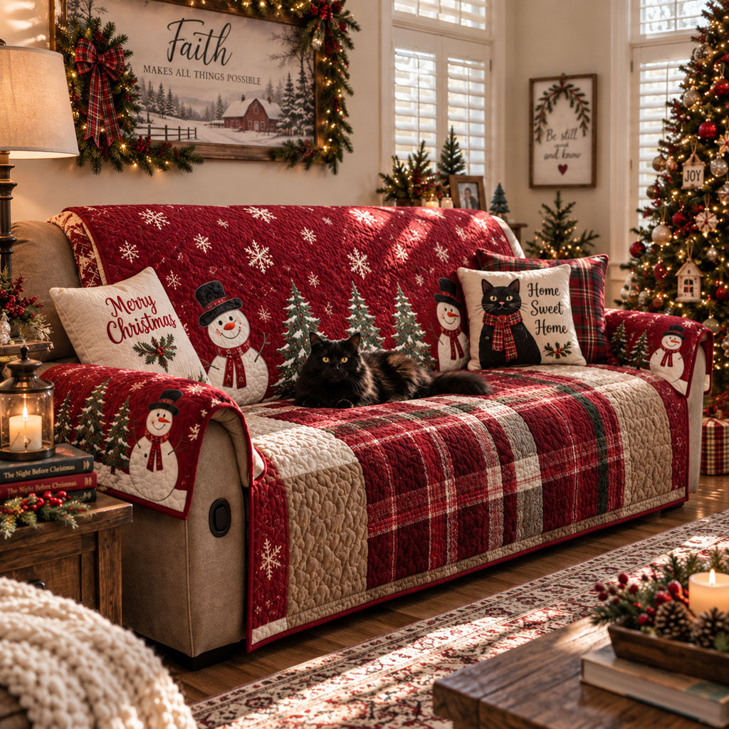 Festive Nights Quilted Sofa Cover NCU0PT9674