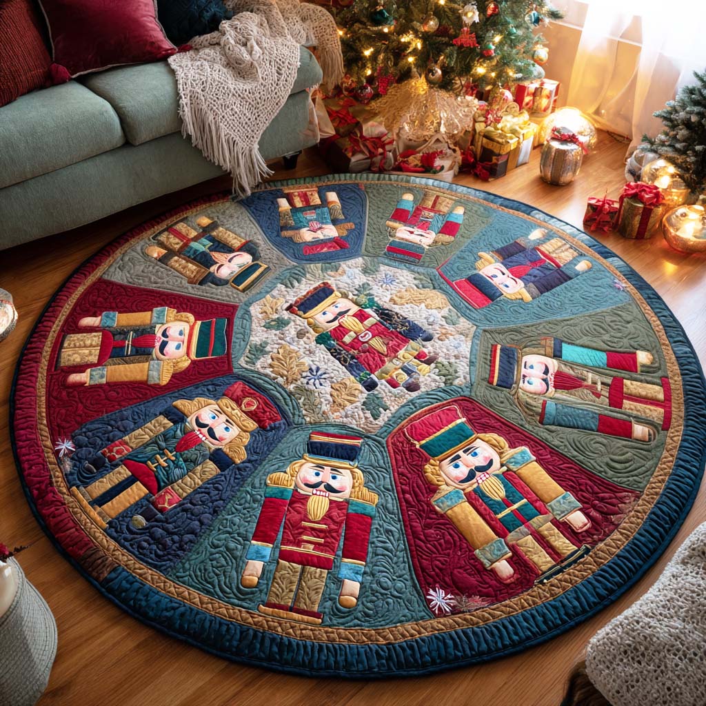 Festive Parade Quilted Round Mat NCU0TD257