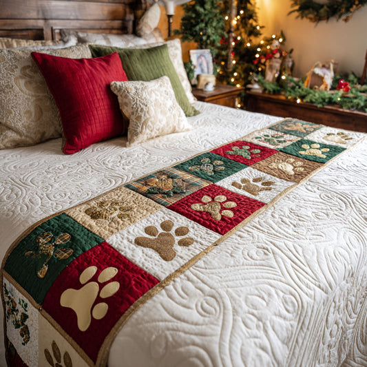 Festive Pawline Quilted Bed Runner NCU0TV1170