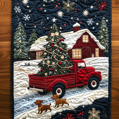 Festive Paws and Wheels Quilted Table Runner NCU0DK1454