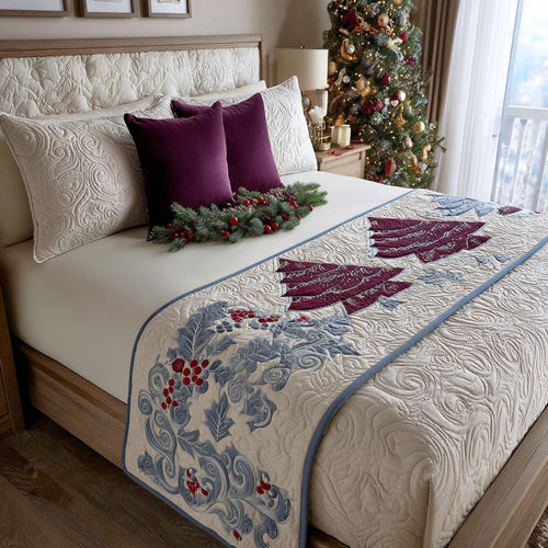 Festive Petals Quilted Bed Runner NCU0PT10646