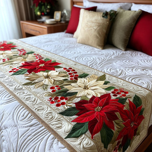 Festive Petals Quilted Bed Runner NCU0TV395