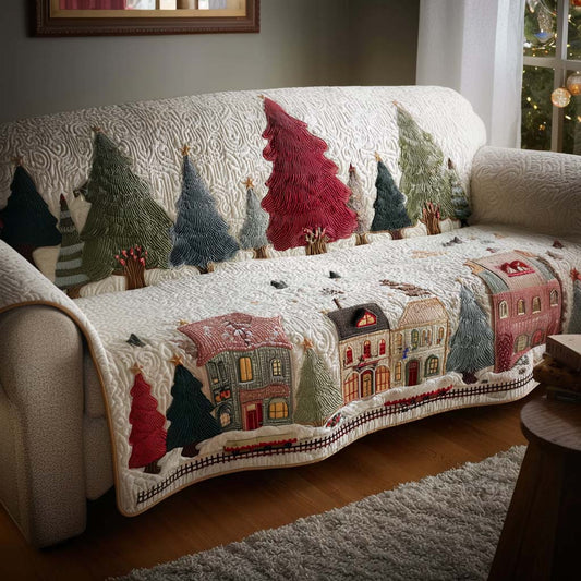 Festive Pine Magic Quilted Sofa Cover NCU0NT11296