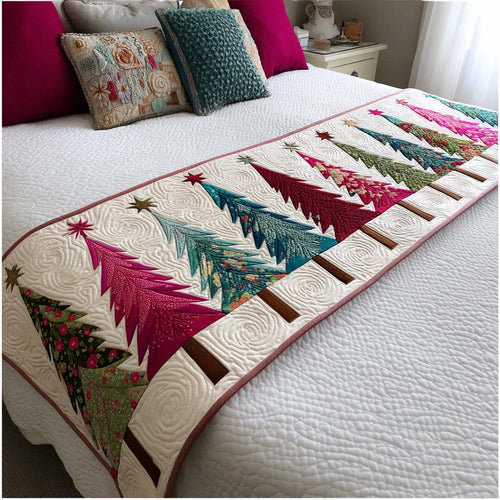 Festive Pines Quilted Bed Runner NCU0NT9786