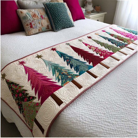 Festive Pines Quilted Bed Runner NCU0NT9786