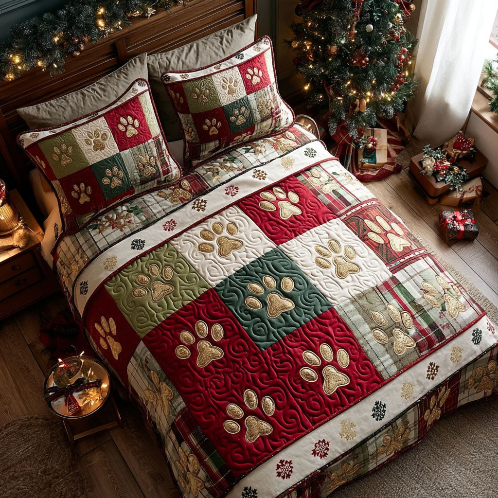 Festive Prints 3-Piece Quilted Bedding Set NCU0TV1142