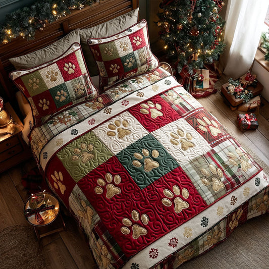 Festive Prints 3-Piece Quilted Bedding Set NCU0TV1142