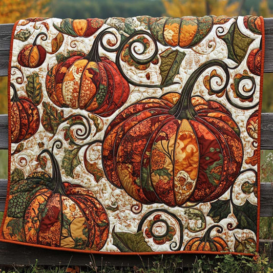 Festive Pumpkin Glow Quilted Blanket NCU0XD123