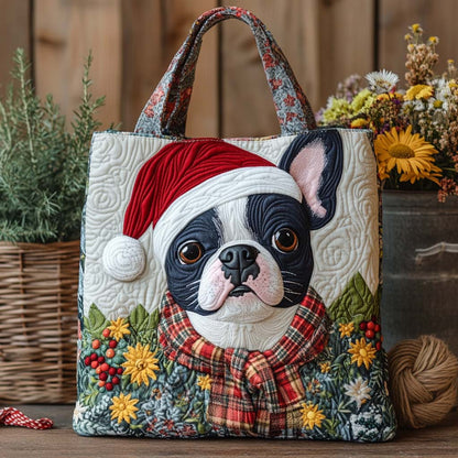 Festive Pup Quilted Tote Bag NCU0XD1459