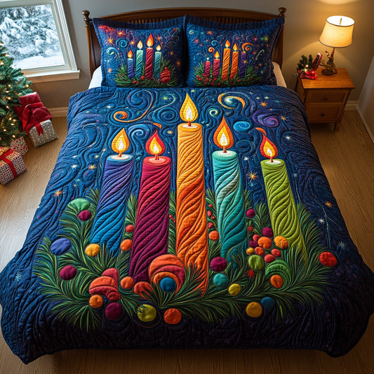 Festive Radiance 3-Piece Quilted Bedding Set NCU0DV7925