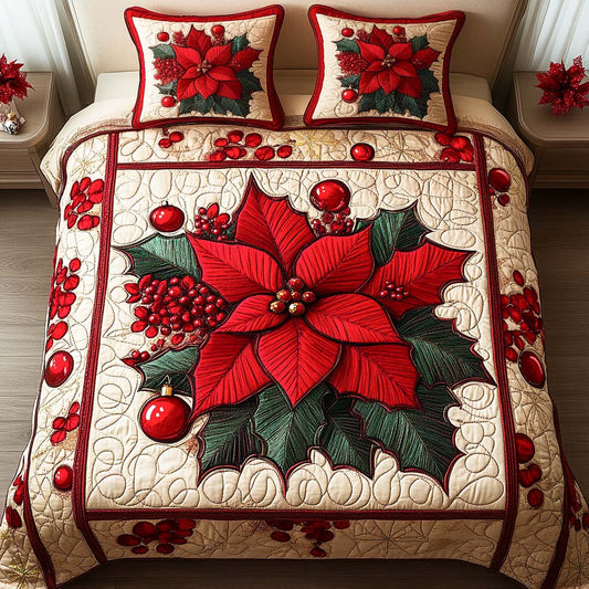 Festive Radiance 3-Piece Quilted Bedding Set NCU0NT2321